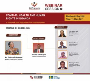 Read more about the article Webinar: A close look at health and human rights implications of Uganda’s response to Covid-19